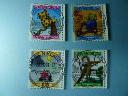 2001 Pro Juventute Kinderbücher j360-363 ET Vollstempel ORT