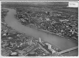Basel - Rheinhafen Hafenbecken 1 & 2 - Flugaufnahme Swissair
