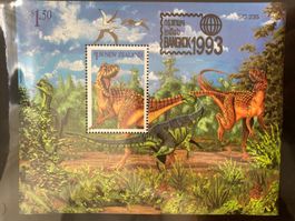 Neuseeland 1993 Block Dinosaurier Bangkok 93 postfrisch
