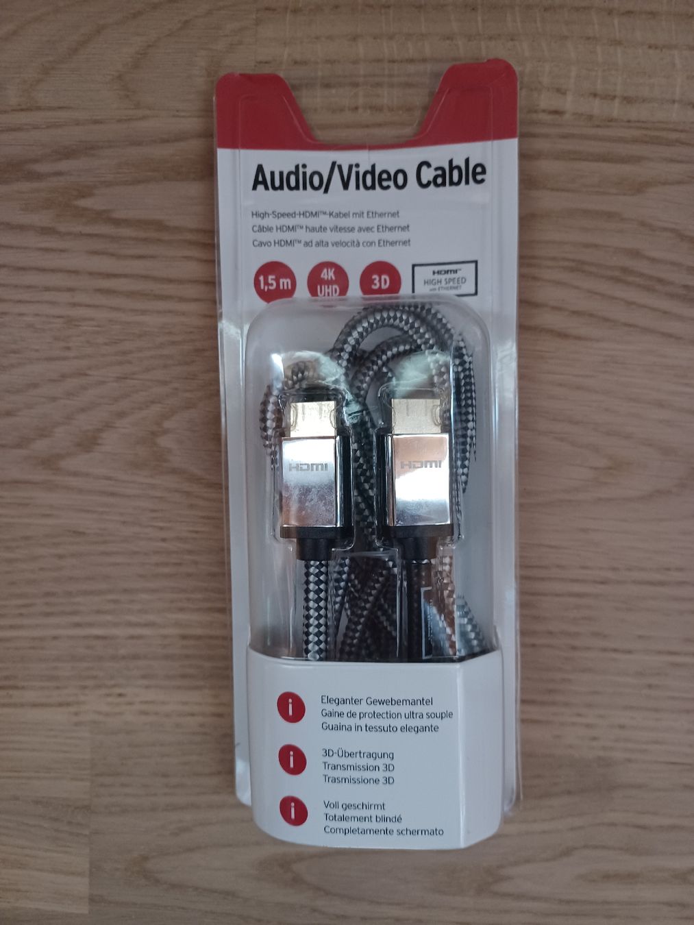 Neues High-Speed HDMI Kabel mit Ethernet, 1.5m Länge (Neu und ...