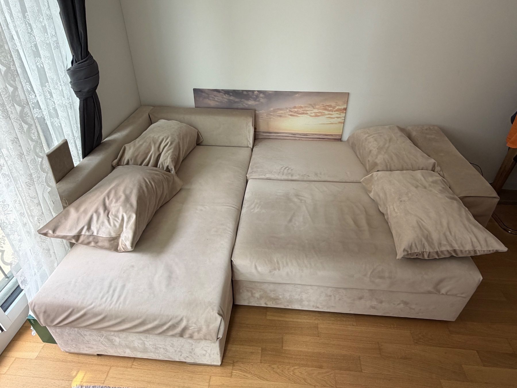 Divani: Modernes Ecksofa mit Bettfunktion in Beige – Usato da Zürich venduto da vdl8 3