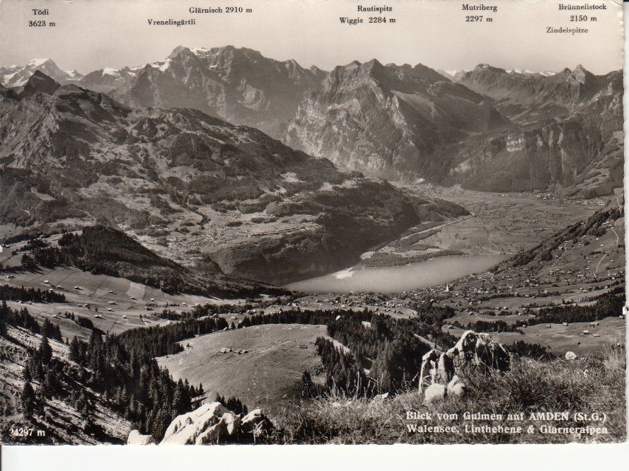 Ansichtskarten: Gulmen Amden Aussicht 1960 – Gebraucht aus Bürglen TG von StampGraf