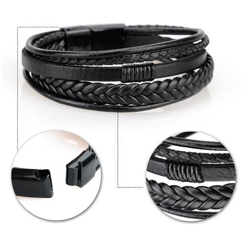 Bracciali & Braccialetti: Herren Leder Armband – Nuovo e nell'imballaggio originale da Liestal venduto da OMAROSHOP 1