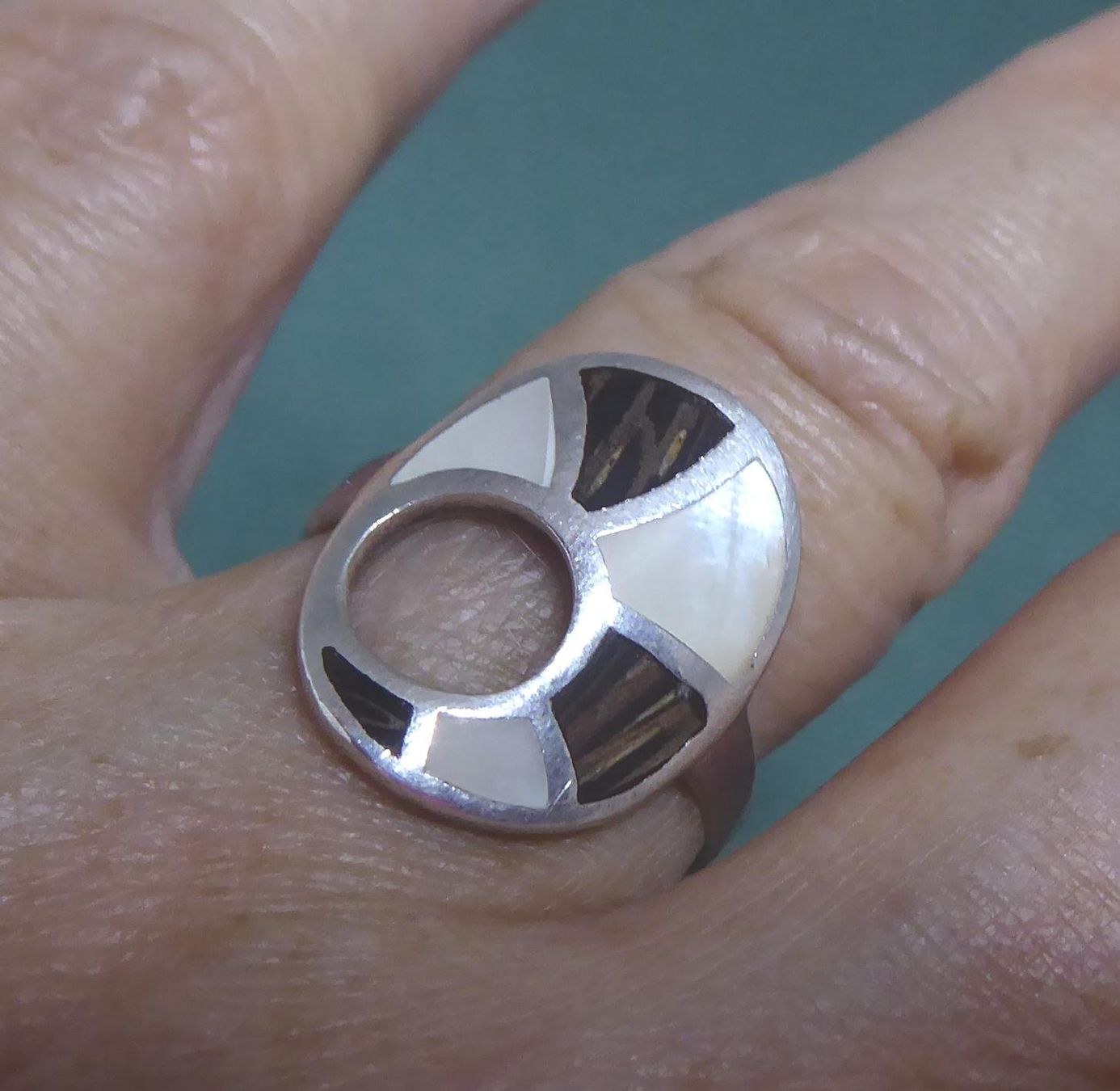 Anelli: Ring 925 Silber mit Perlmutter – Usato da Muri AG venduto da silvermouse007