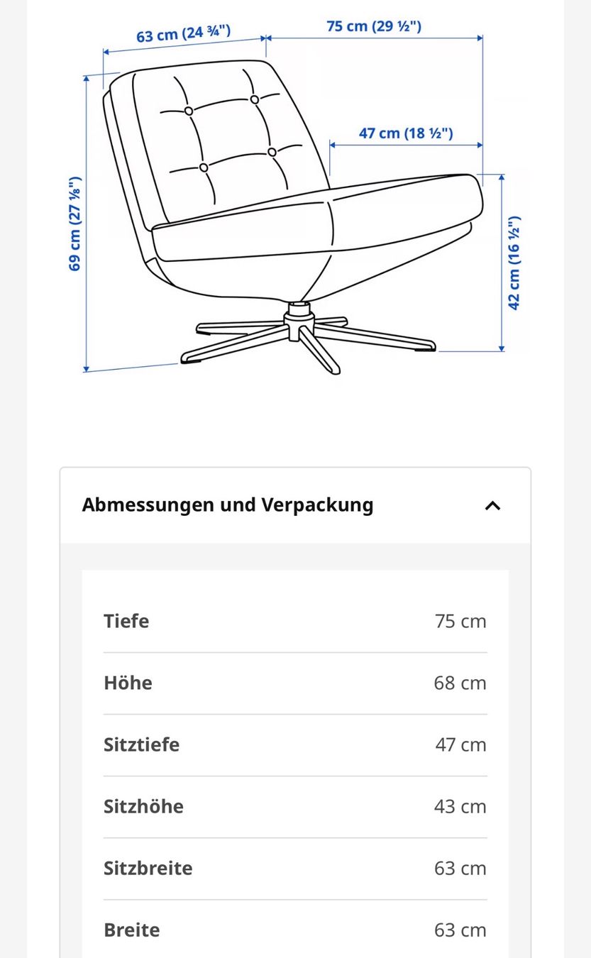 Ikea Sessel: Ikea DYVLINGE Drehsessel schwarz – Gebraucht aus Reinach AG von Majo.K 8
