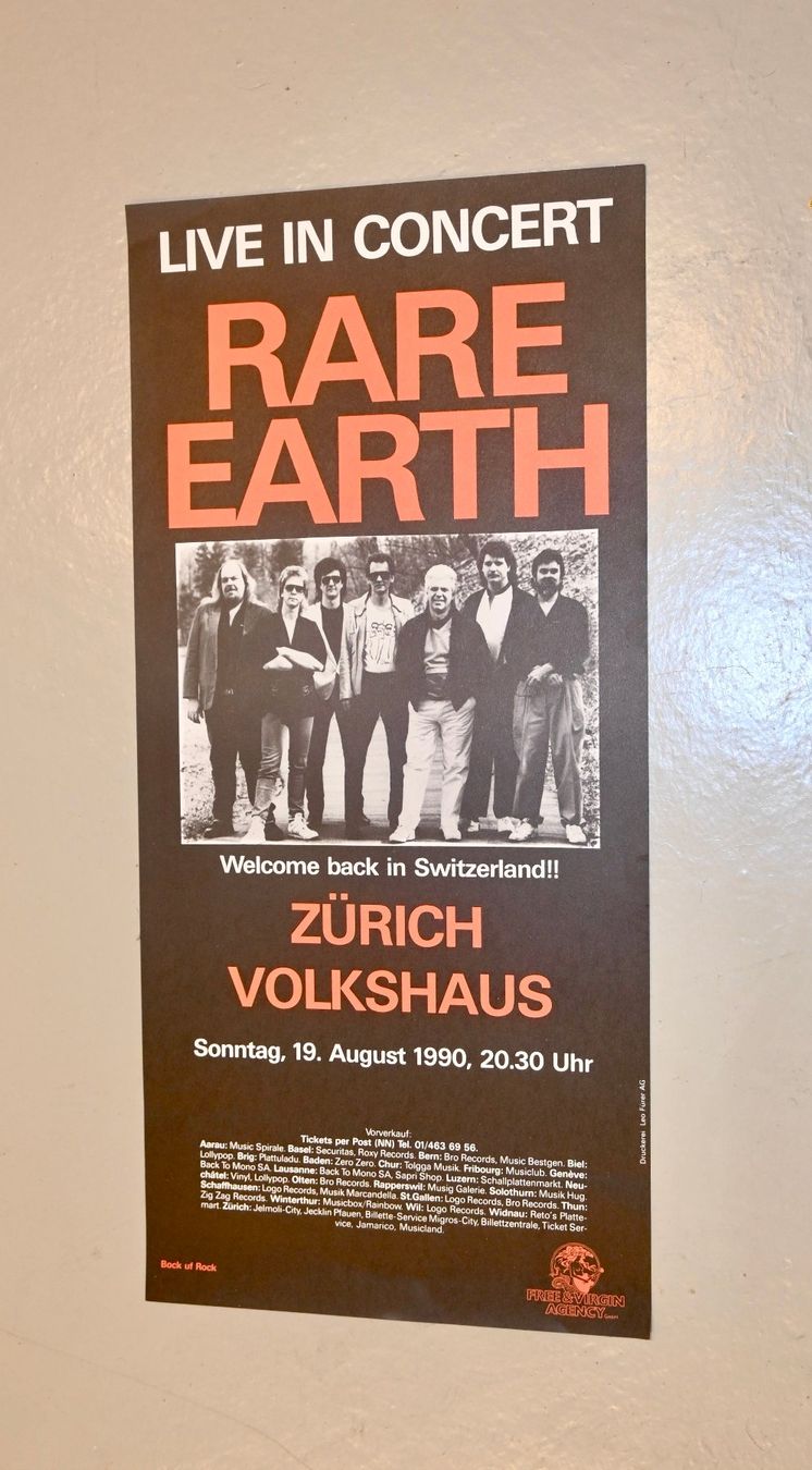 Dischi in vinile: RARE EARTH Concert Poster 1990 ORGINAL – Usato da Pfaffhausen venduto da mono_rec 1