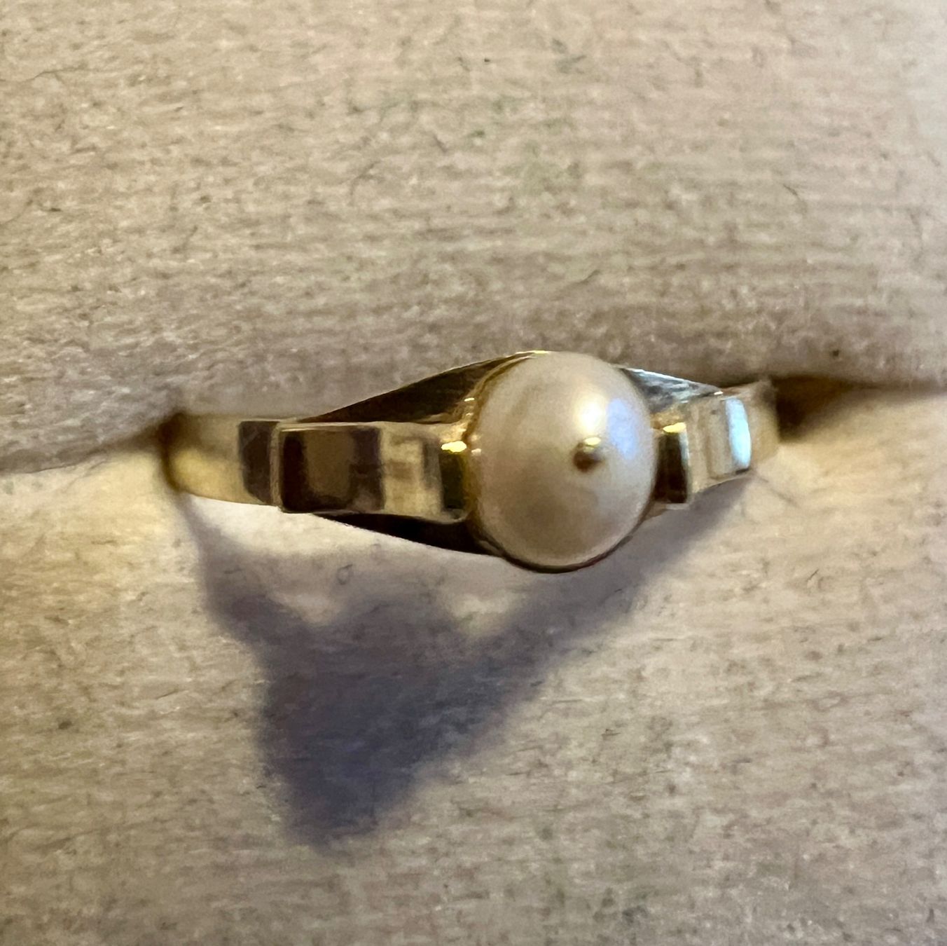 Anelli: Gold-Ring 14K mit Perle – Usato da Chur venduto da Penting1935 2