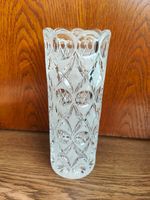Glasvase mit Schliffmuster / Kristalloptik Vase