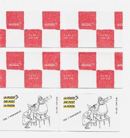 3 MARKENHEFTE  ab 1996 selbstklebend u.a. COMICS FRANKATUR