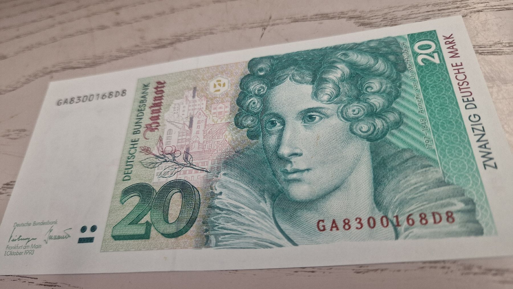 Billets de banque: 20 Deutsche Mark Banknote 1993  – Neuf avec emballage d'origine à Herisau par Antiques.AR