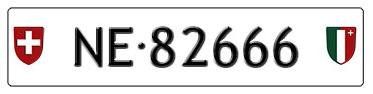 Schilder: Plaque auto NE 82666 – Neu (gemäss Beschreibung) aus Boudevilliers von ENCHERES-PLAQUES-NE