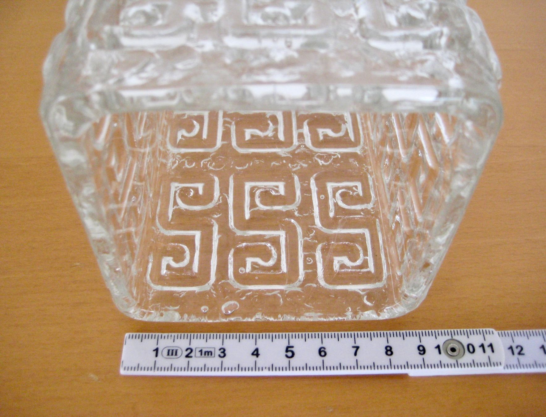 Vasi & Recipienti: Glas Vase mit Mäanderband Muster / 60er Jahre – Usato da Langendorf venduto da Happy11 6