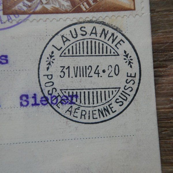 Alle Briefmarken: 1924  interessanter CH - FLUGPOST - Beleg – Gebraucht aus Egliswil von Trens01 2