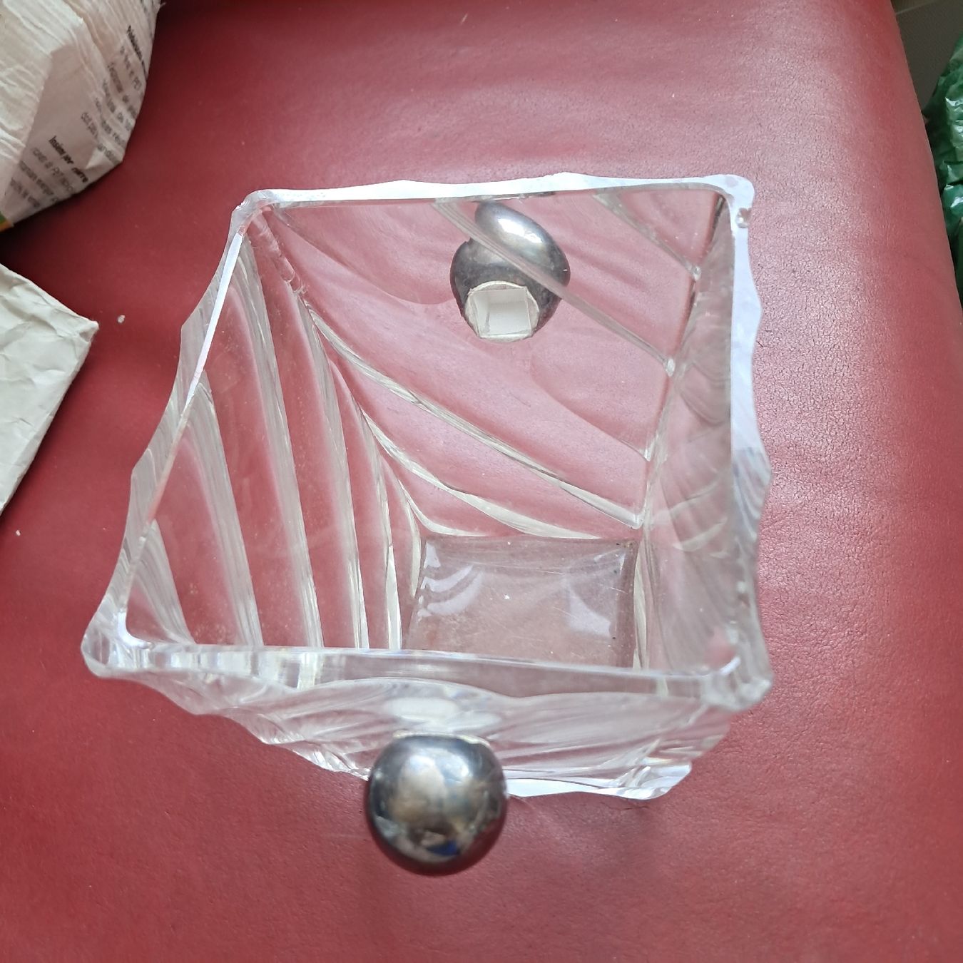 Tutte le decorazioni: Glasvase mit silbernen Kugeln 800 Silber 16cm – Usato da Dietikon venduto da una_y6wy 1