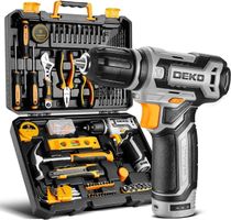 Werkzeugkoffer 133-teilig mit 12V Akkuschrauber Grau