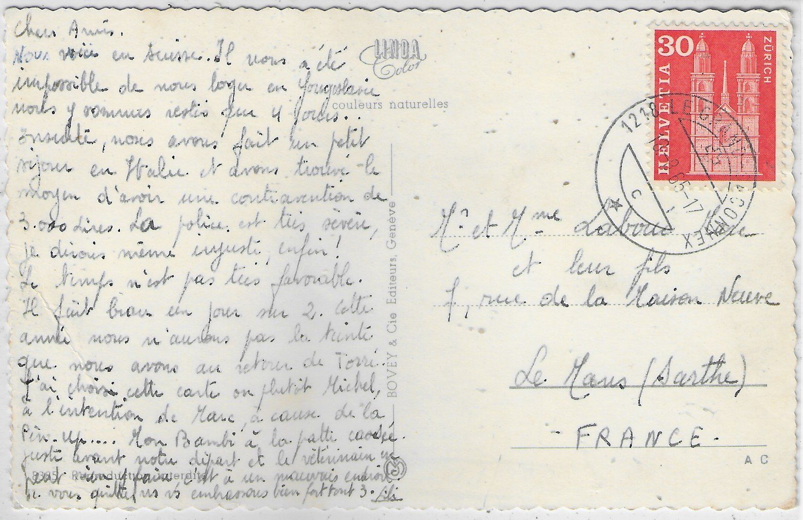 Cartoline postali: Souvenir de Neuchatel - Badenixe – Usato da Ettingen venduto da Kartenplanet 1