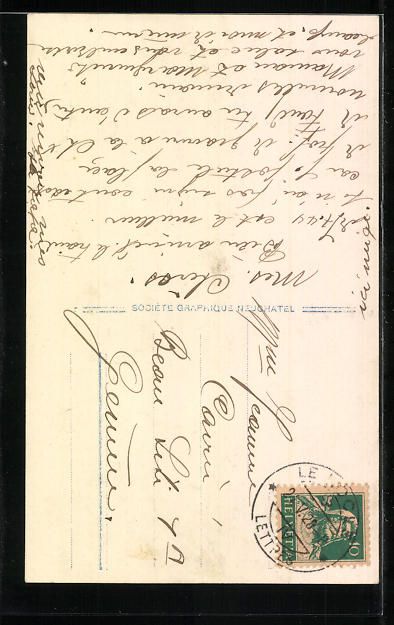 Cartoline postali: AK Le Locle, Le Temple, 1928 – Usato da Berlin venduto da bartko-reher 1