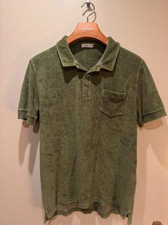 CLOSED Frottée Herren Poloshirt Gr. L tolles grün