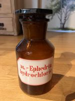 Alte Apothekerflasche Braunglas – Ephedrin – Vintage Deko