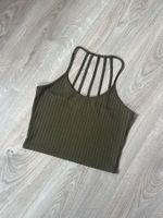 Mignon crop top vert kaki