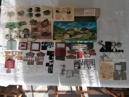 Teile zu Ausbau für Modelleisenbahn, aus den 60-70er Jahren