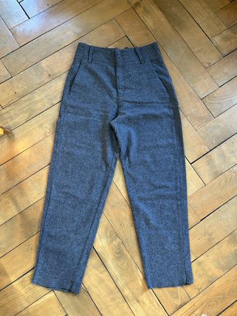 pantalon en mélange laine mango taille 38