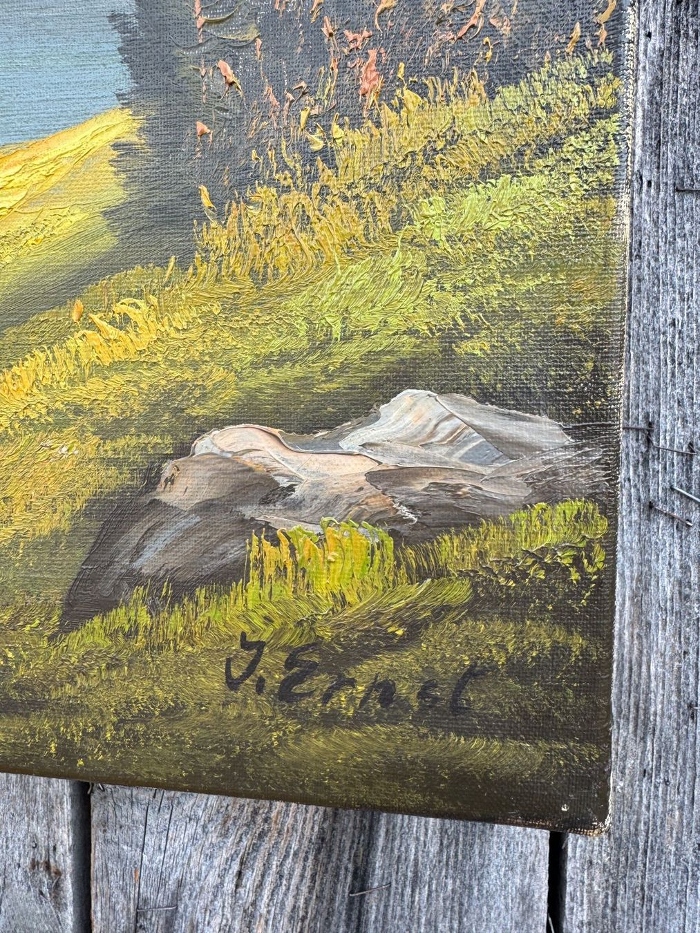 Dipinti: Ölgemälde J. Ernst Berglandschaft – Usato da Sachseln venduto da BONATI01 1