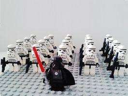 20 REBELS STORMTROOPER + 1 VADER KLEMMBAUSTEINE MINIFIGUREN