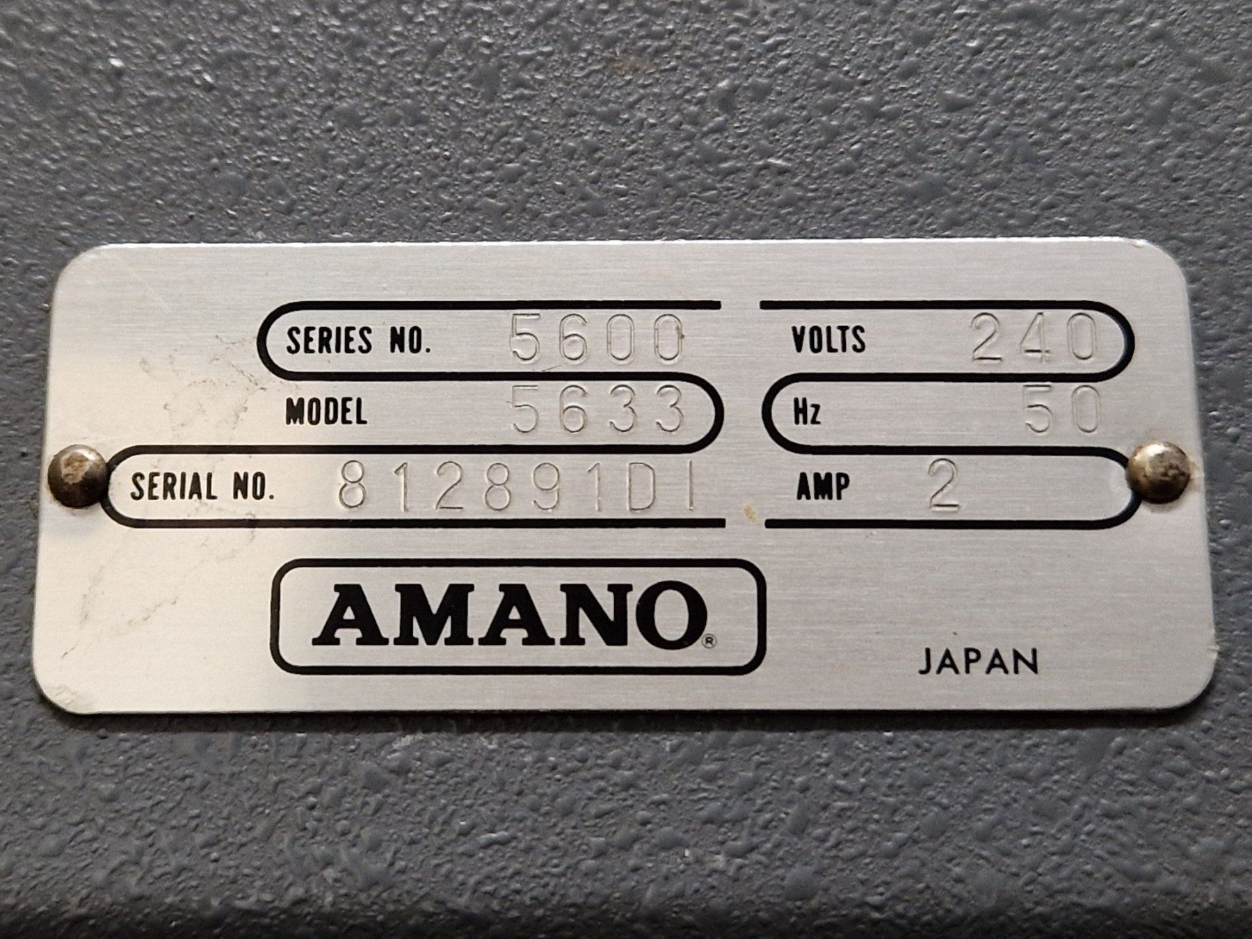 Alle Werkzeuge: Stempeluhr Amano 5633  240V – Gebraucht aus Wädenswil von tome70 2