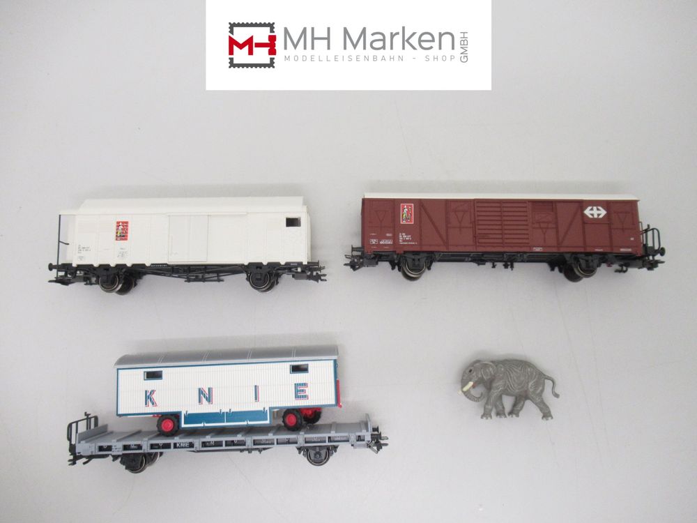 Märklin 4898 3-teiliges Spezialwagen Set Circus Knie SBB OVP (Gebraucht ...