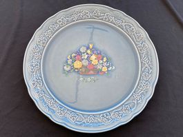 Assiette Gien Harmenolle France, fleurie, 32cm, parfait état