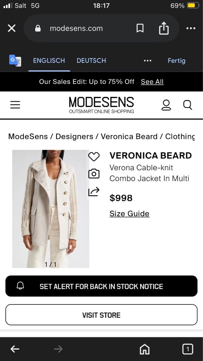Giacche: Veronica Beard Cable Knit Combo Jacke in Multi – Nuovo (secondo la descrizione) da Oberägeri venduto da moetmaster 2