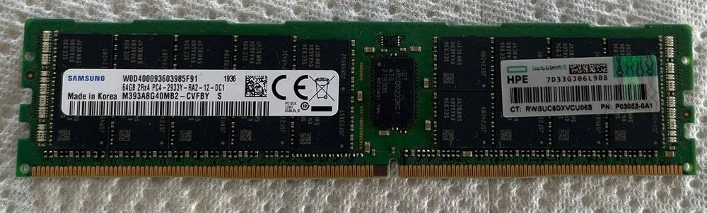 HPE P03053-0A1 64GB DDR4 PC4 2933 ECC RDIMM P00930-B21 (Gebraucht) in ...