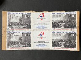 Frankreich 1988 Ausschnitt 2 Paare Revolution Philexfrance