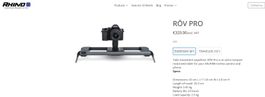 Rhino ROV PRO Motorized camera, smartphone video Slider