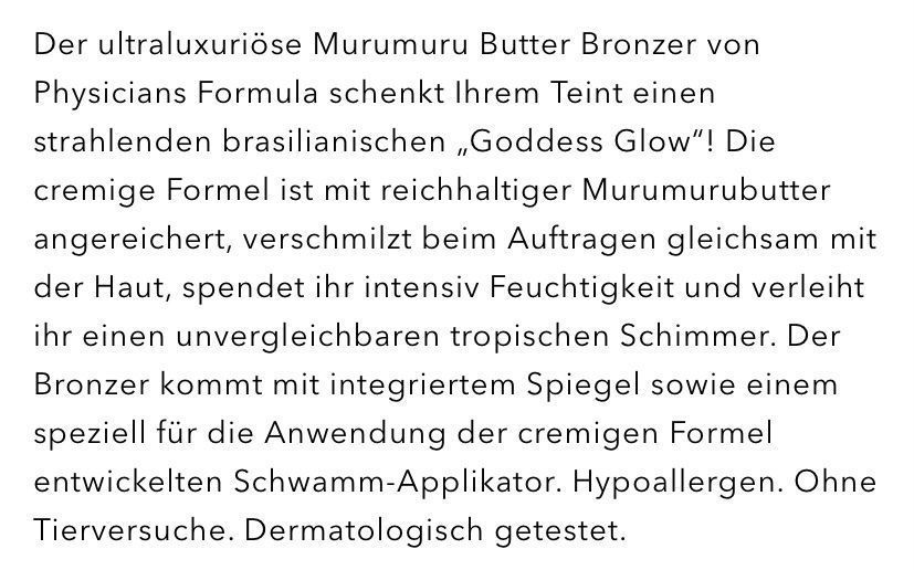 Make-up: Physicians Formula Butter Bronzer, nur gestestet,LP CHF24.50 – Usato da Zürich venduto da deruja 6