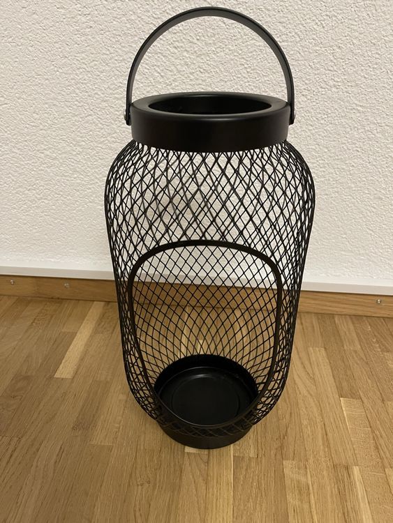 Schwarze Metall Laterne Windlicht IKEA (D'occasion) à Stallikon pour CHF 10 – avec livraison