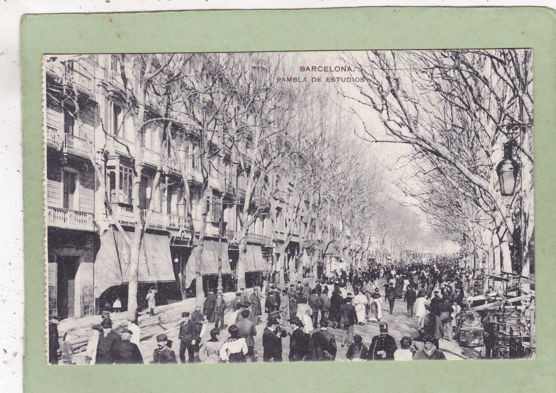 Ansichtskarten: Spanien Barcelona Rambla de Estudios – Gebraucht aus Herisau von Lisegrat2008