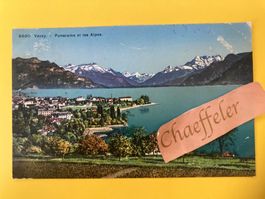 1919 8680 Vevey - Panorama et les Alpes