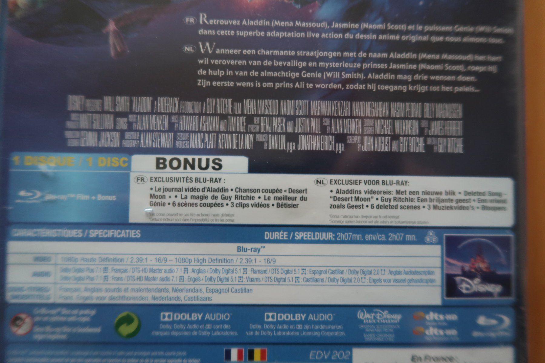 Tous les DVDs: Blu-ray ALADDIN   Français Anglais – D'occasion à Porrentruy par tupatup 6