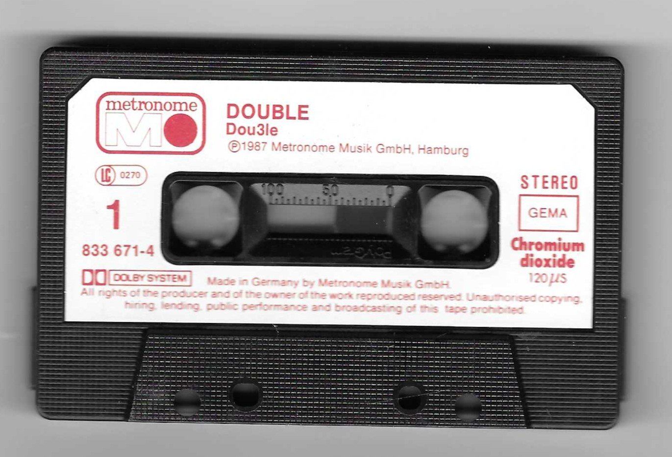 Cassettes audio: DOUBLE  -  DOU3LE   ( CASSETTE AUDIO ) – D'occasion à Bex par Giorgiob 1