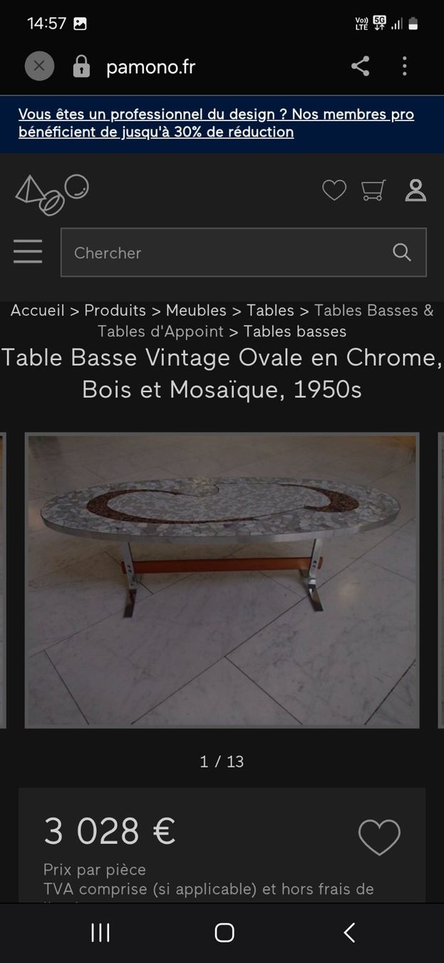 Tische: Table basse mosaïque années 1950 – Gebraucht aus Fribourg von tameab 8
