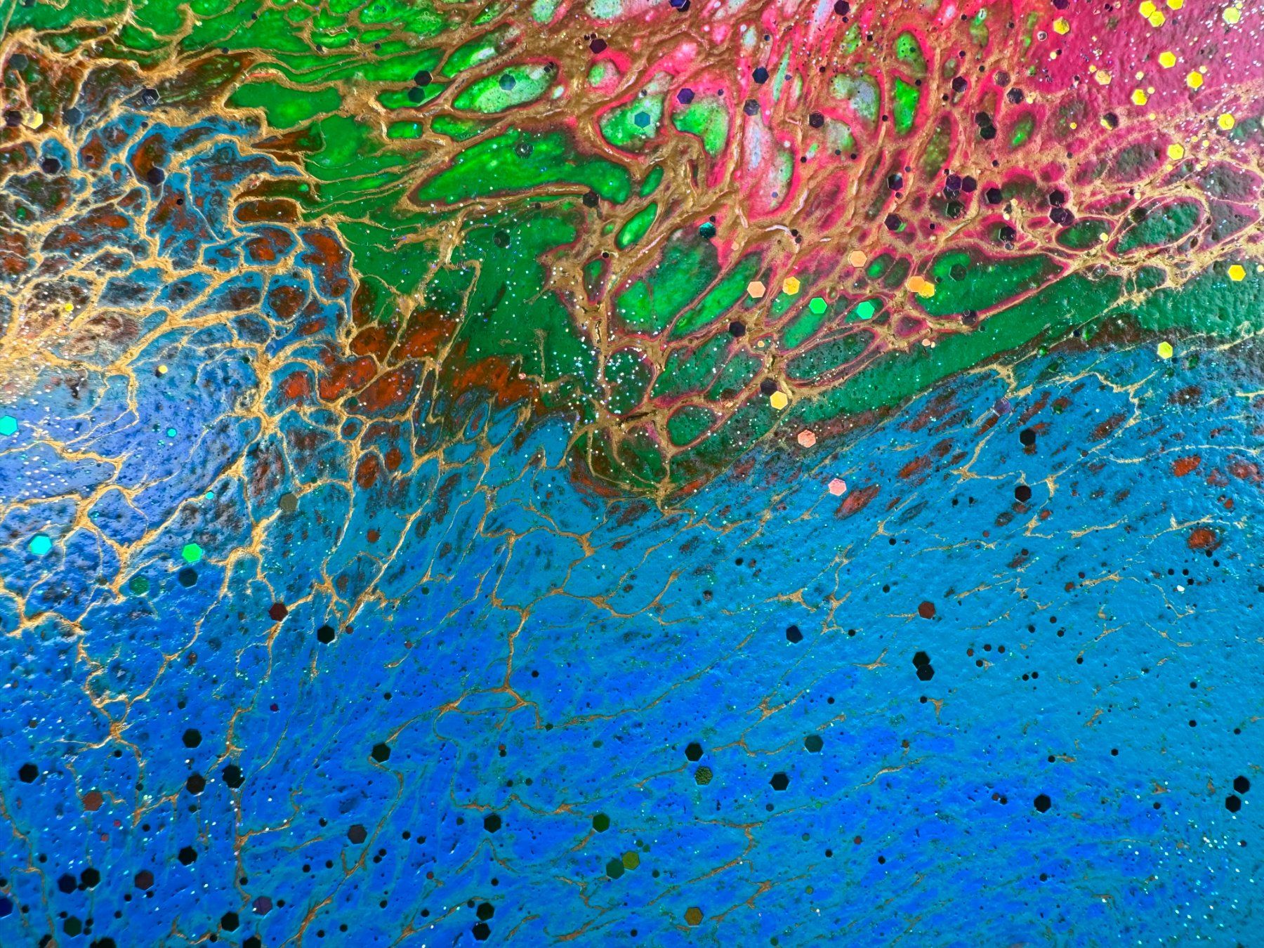 Dipinti: Acryl-Flüssigmalerei, Herzform – Usato da Schlieren venduto da MayaSheng1983 1