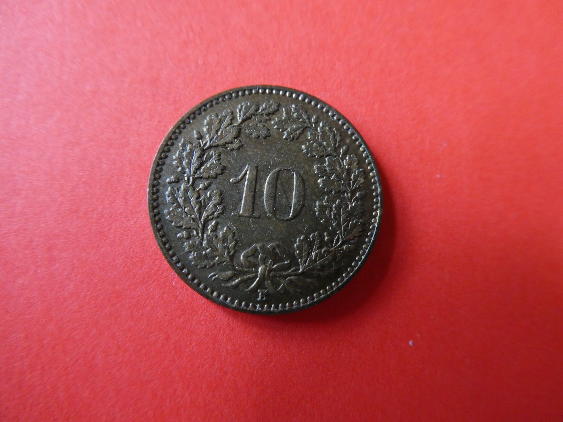Tutti le monete: Schweiz 1919, 10 Rappen - Messing – Usato da Hinterforst venduto da rohusri 2