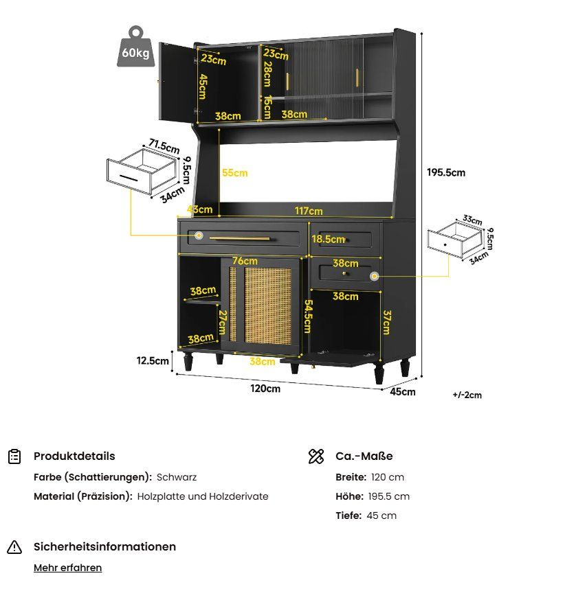 Credenze: Hohes Küchen-Sideboard – Nuovo (secondo la descrizione) da Winterthur venduto da Rescue307 1