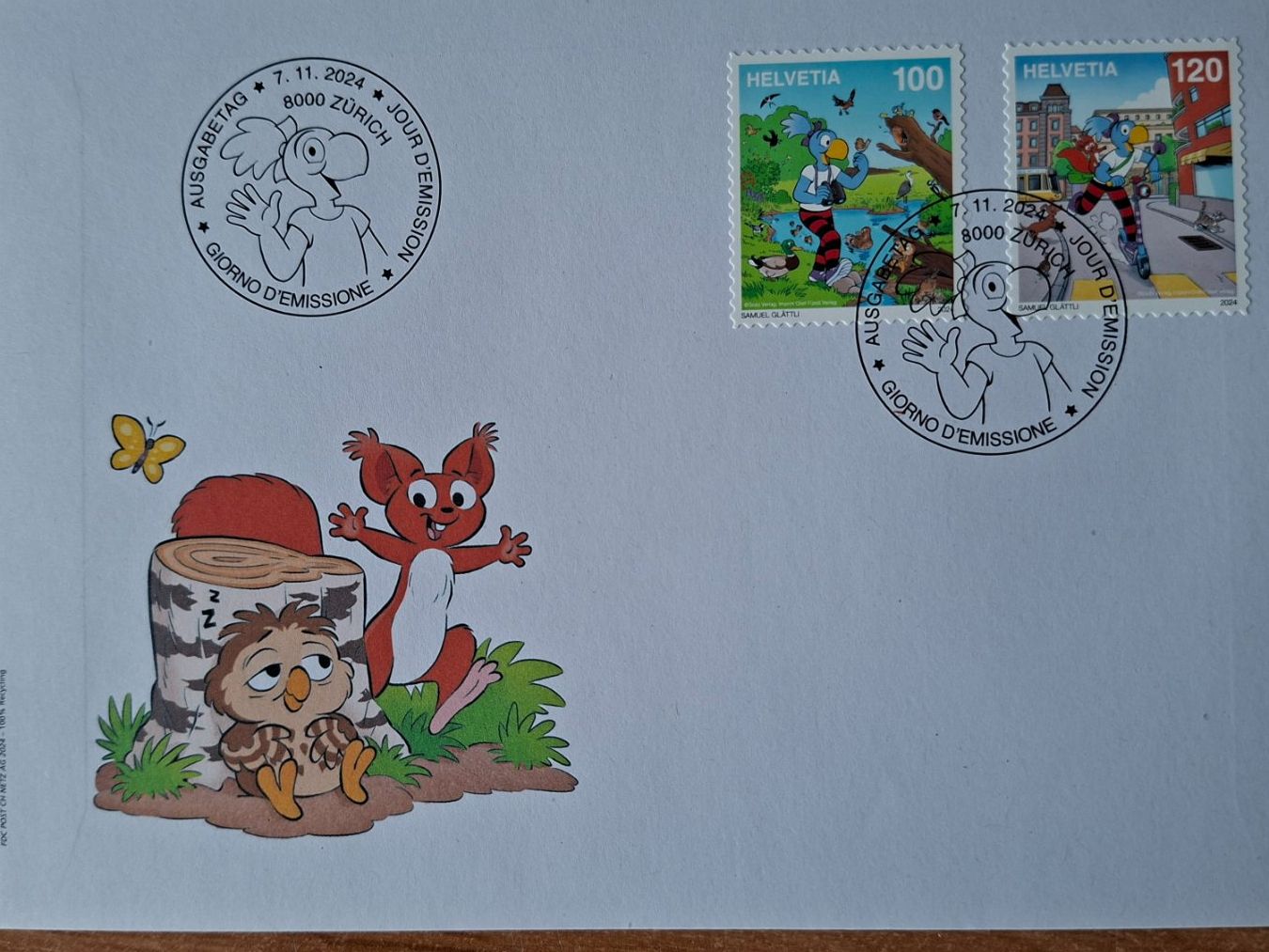 Tutti i francobolli: M2035 - FDC Globi  2024 – Usato da Trélex venduto da Phil_Albert