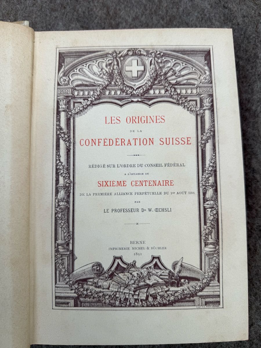 Libri: Les Origines / Constitutions Confédération Suisse 1891 – Usato da Fribourg venduto da Ardoffel 3