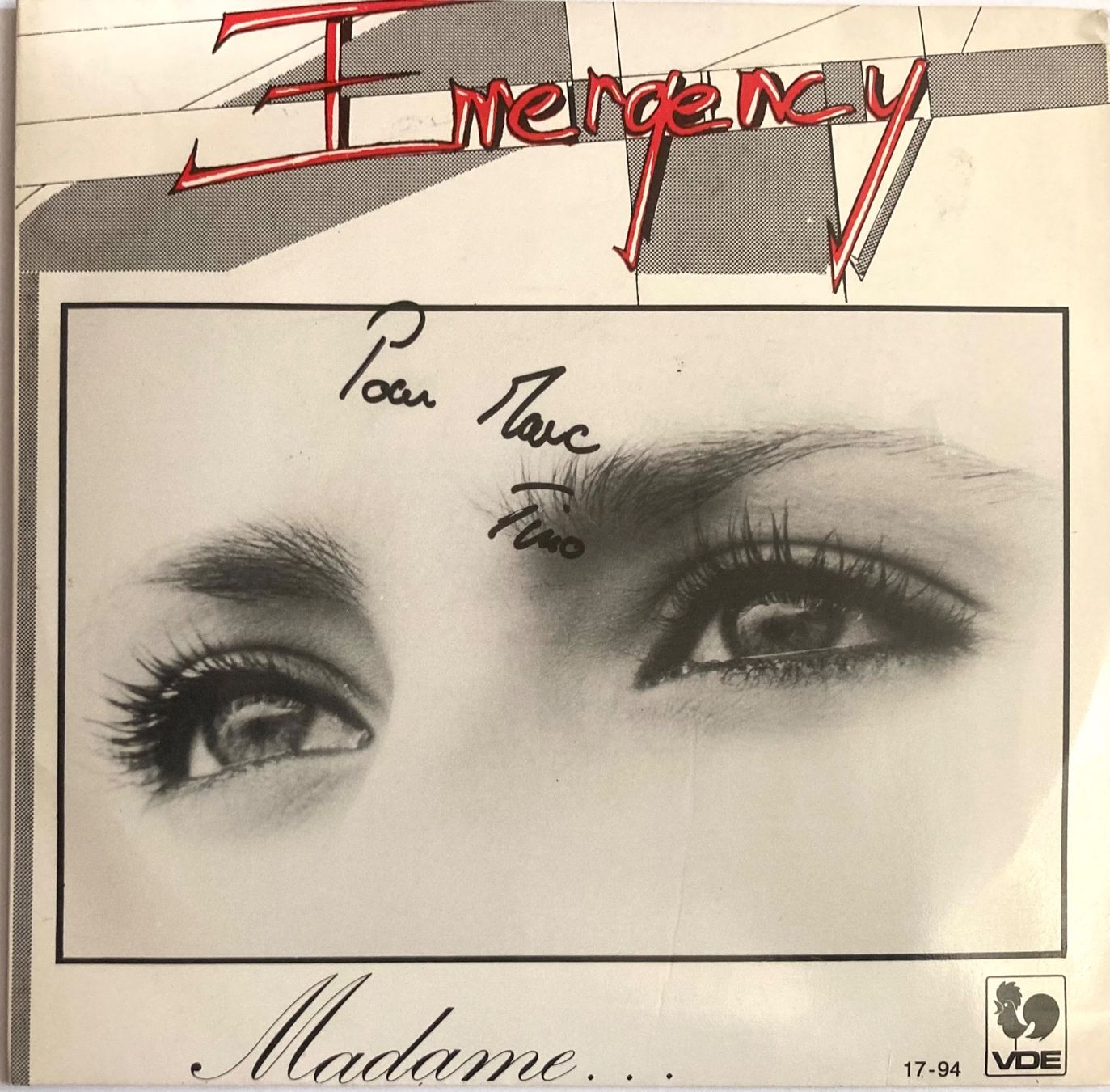 Dischi in vinile: EMERGENCY - MADAME – Usato da Poliez-Pittet venduto da Newtown-Records