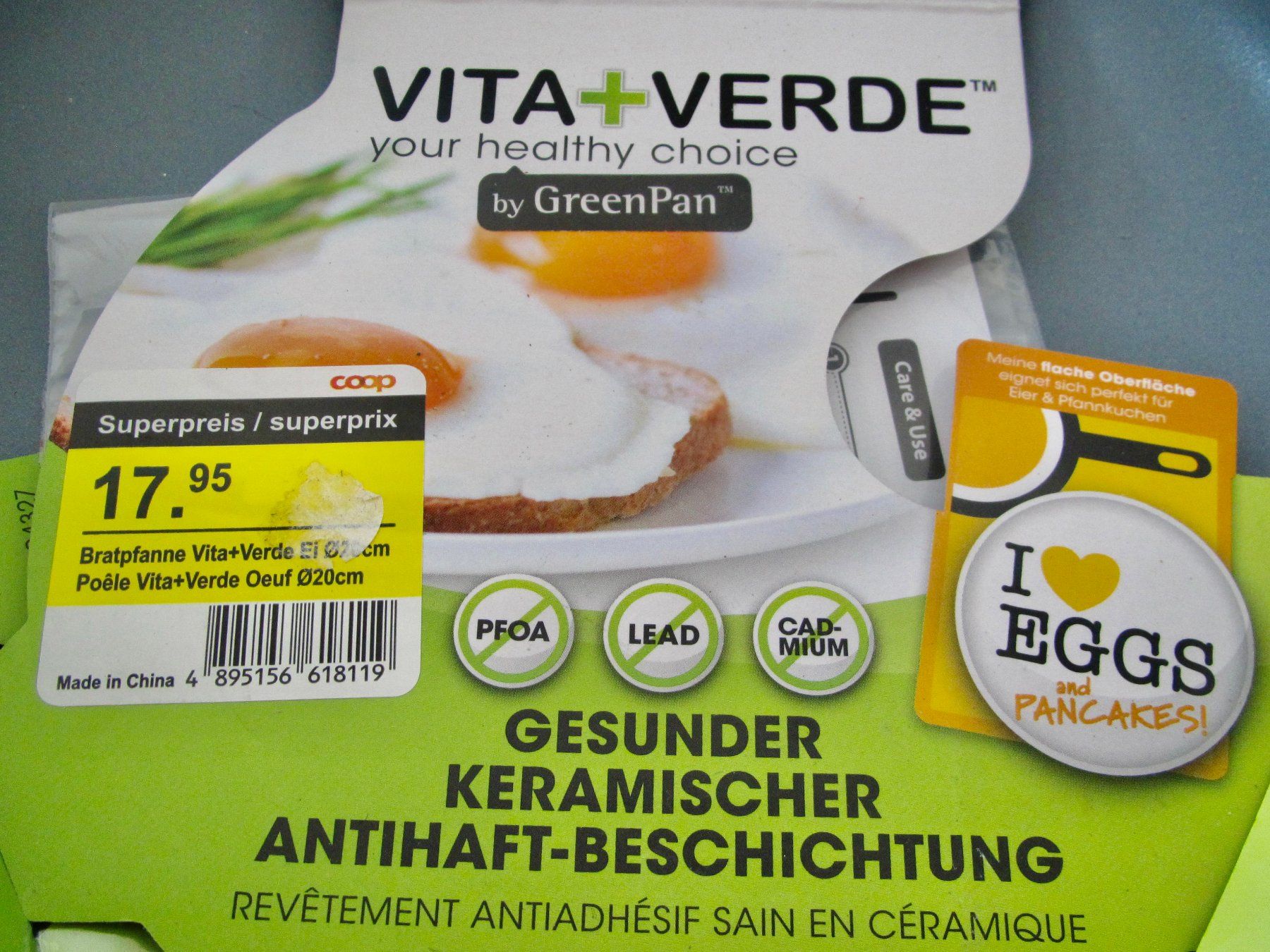 Coop Padelle: POÊLE VITA VERDE CERAMIQUE NEUVE – Nuovo e nell'imballaggio originale da Murten venduto da Selliot 1