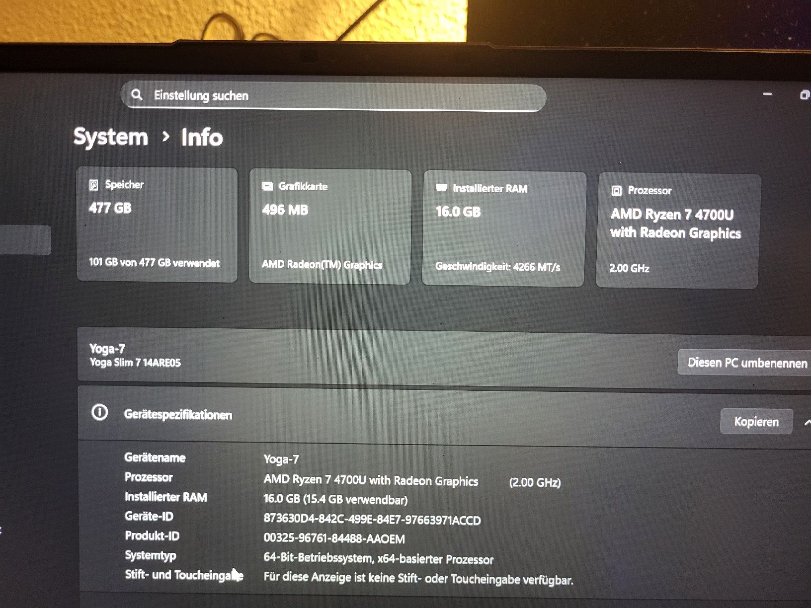 Lenovo Notebook: Lenovo Yoga Slim – Usato da Marly venduto da dav_5dmj 6